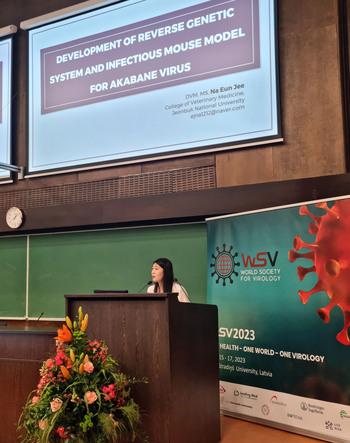 Chonbuk National University Doctoral Student Wins Best Oral Presentation Award at International Virology Conference